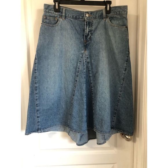 NY JEANS A LINE SKIRT DENIM SZ 14 - Picture 1 of 8